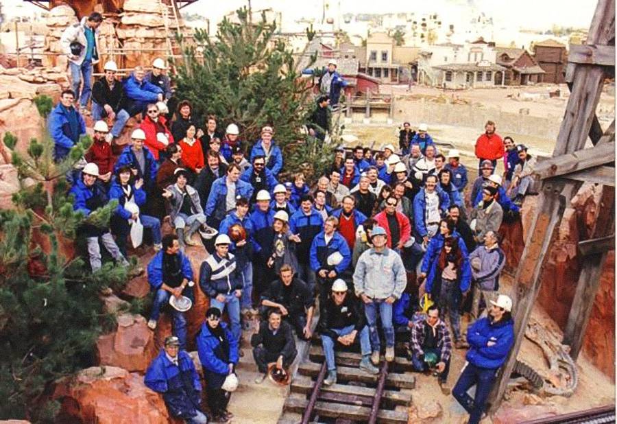 The team working on Big Thunder Mountain. Craig is wearing a Pittsburgh Pirates baseball hat.