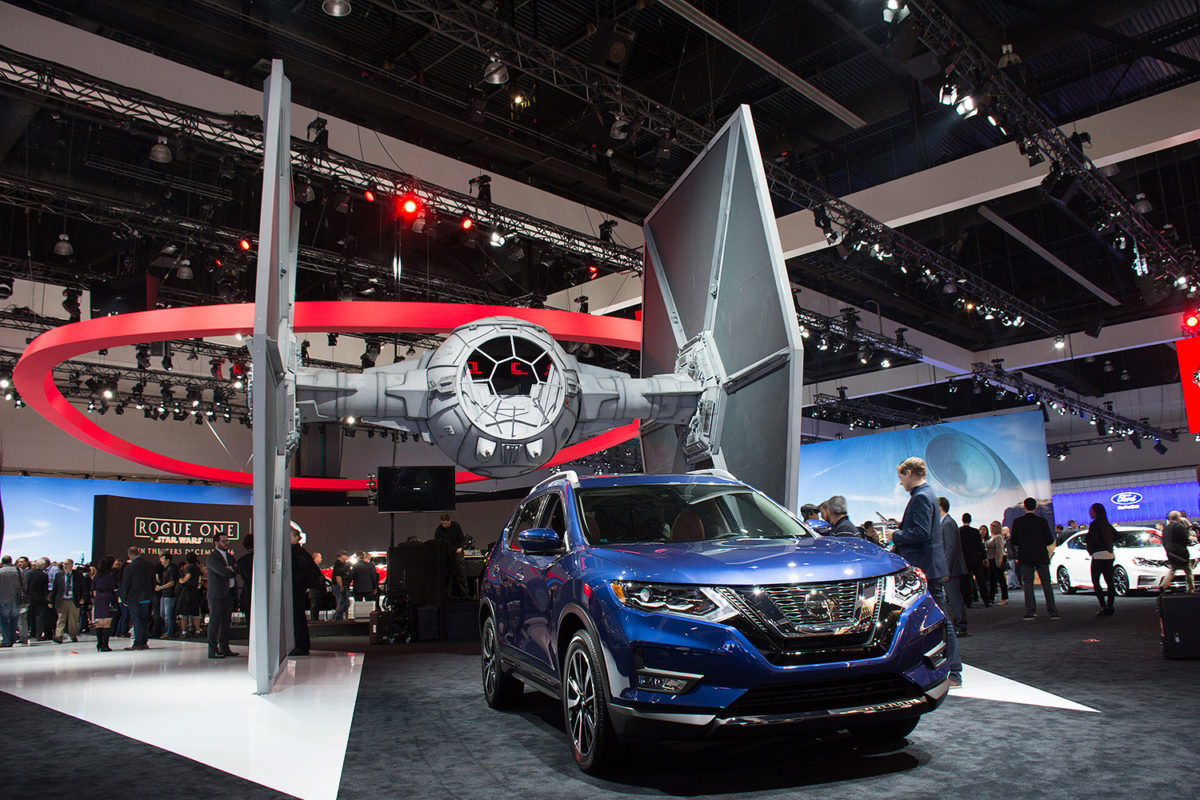 LOS ANGELES AUTO SHOW -- Pictured: Nissan Rogue One -- Photo by: Andrew Chen / @LAGRAFFITI