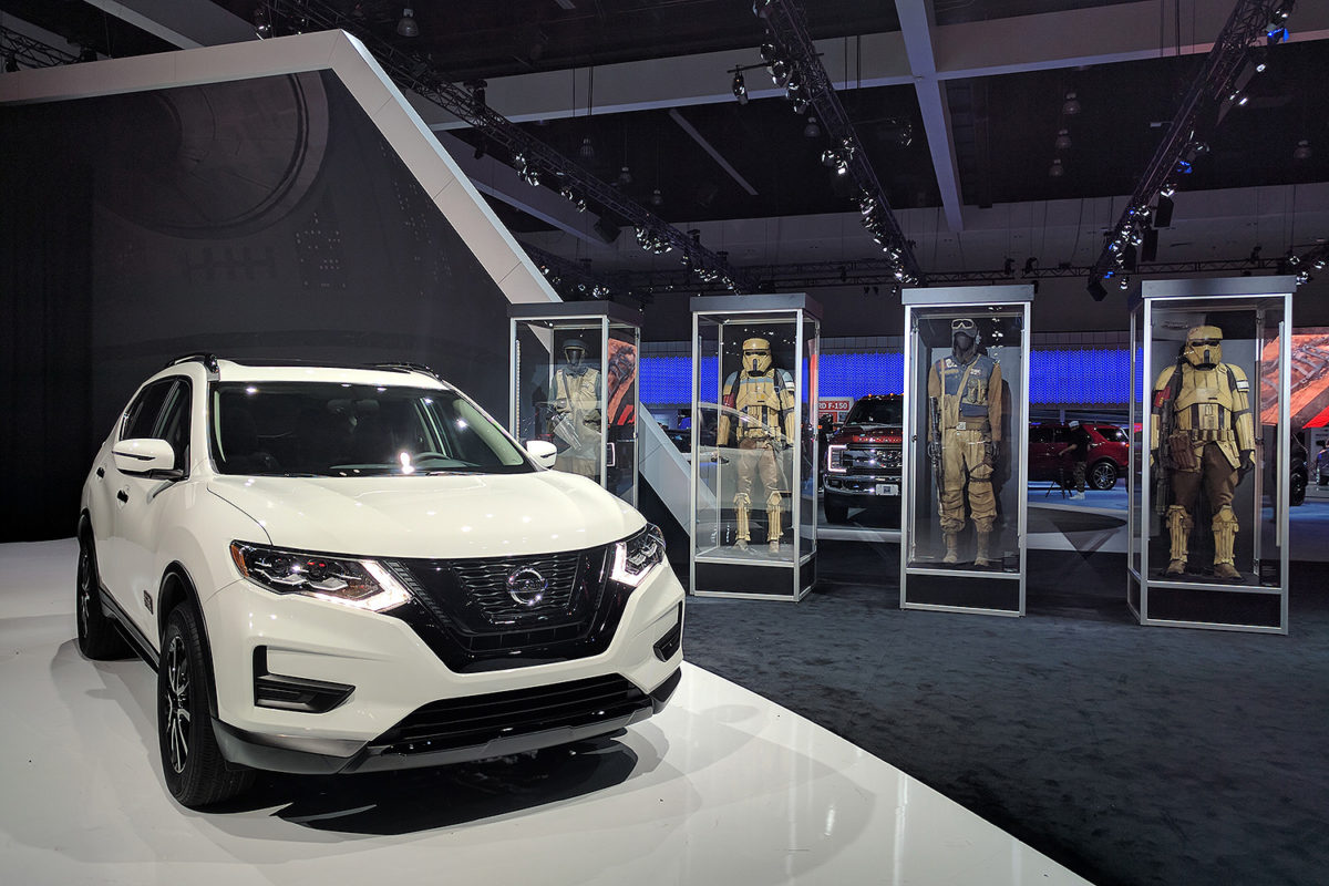 LOS ANGELES AUTO SHOW -- Pictured: Nissan Rogue One -- Photo by: Andrew Chen / @LAGRAFFITI