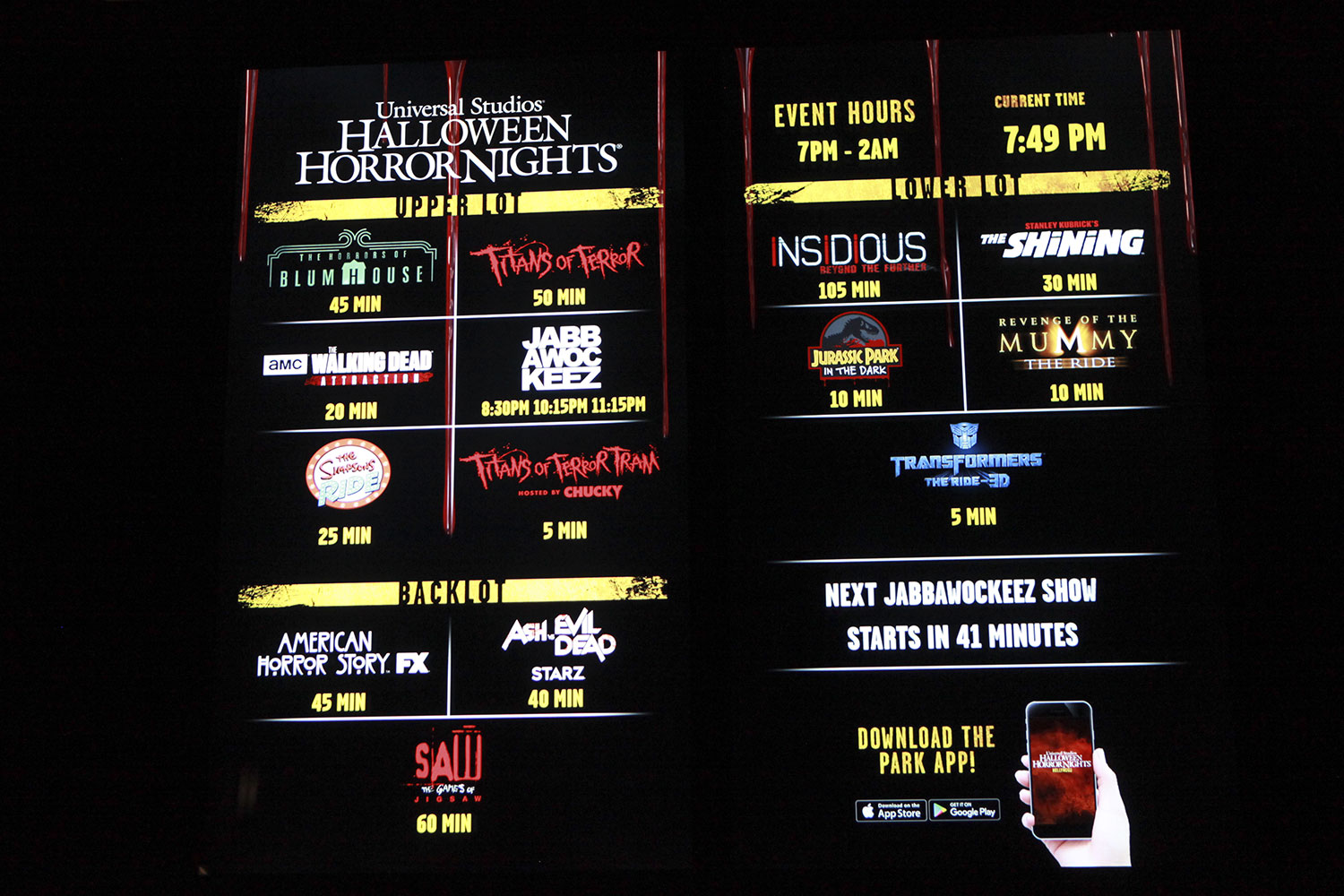 Halloween Horror Nights 2017 at Universal Studios Hollywood EndorExpress